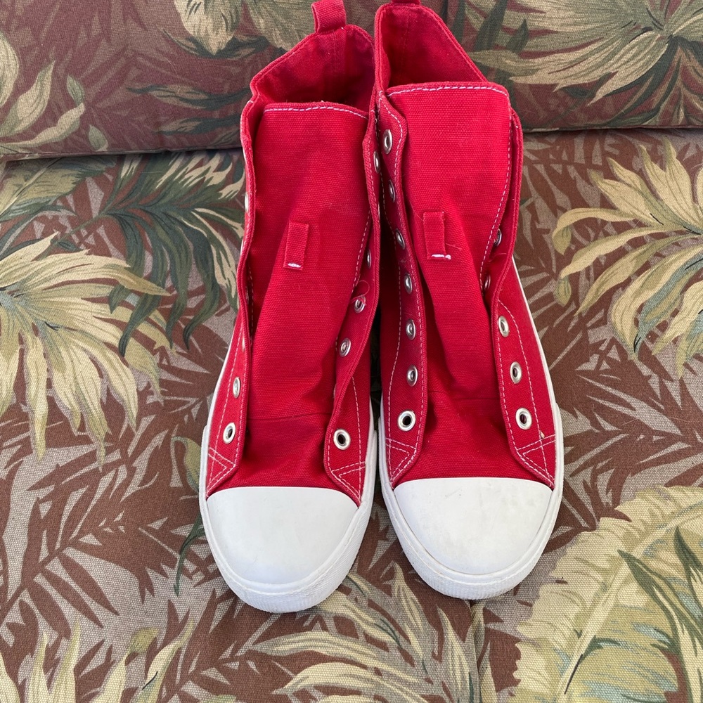 Target Red High-Top Sneakers - Picture 3 of 7